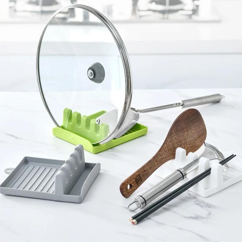 Домашняя многофункциональная подставка для лопаток, подставка для хранения ложек, держатель-подушка для лопаток, кухонная полка для хранения, подставка для крышек