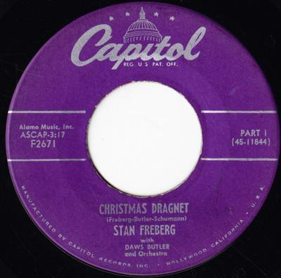 7inch Record STAN FREBERG - Christmas Dragnet F2671 Capitol Records 1955 US Comedy & Spoken Word Used