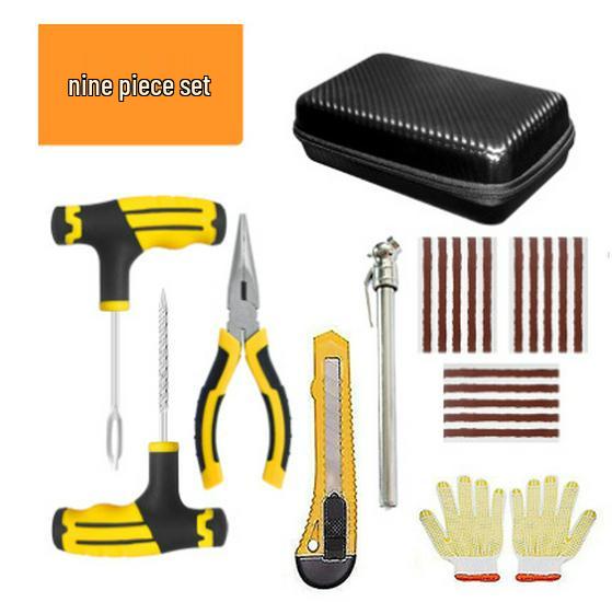 Car Tire Repair and Quick Tool Set with 10 Battery Tools