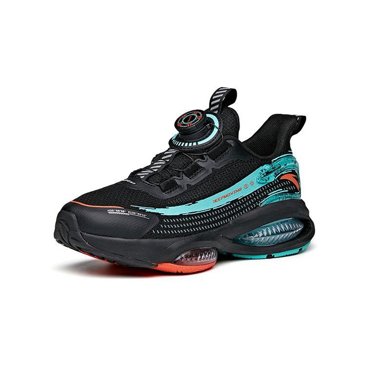 Anta Kids UFO 3.0 Comfortable Versatile Non-Slip Shock Absorbing Wear-Resistant Low-Top Running Shoes Kids running shoes Black Green 312135588B-3