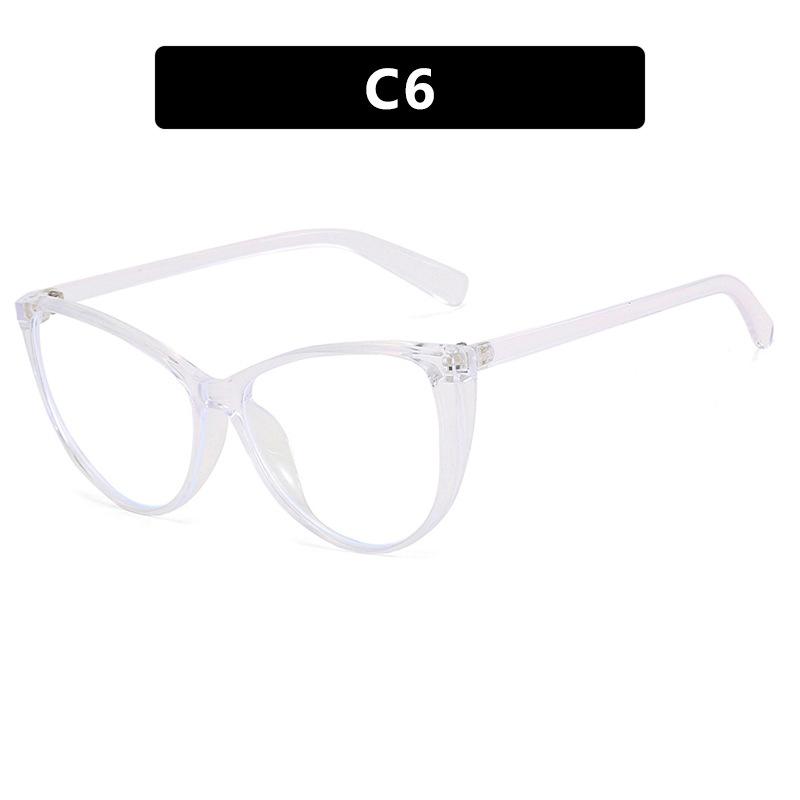 Large frame cat eye retro glasses frame anti-blue light Internet celebrity large frame glasses frame can be equipped with myopia plain flat glasses