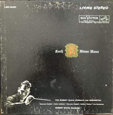 LP Record JOHANN SEBASTIAN BACH , THE ROBERT - Bach B Minor Mass LSC6157 RCA Victor Red US Classical Used
