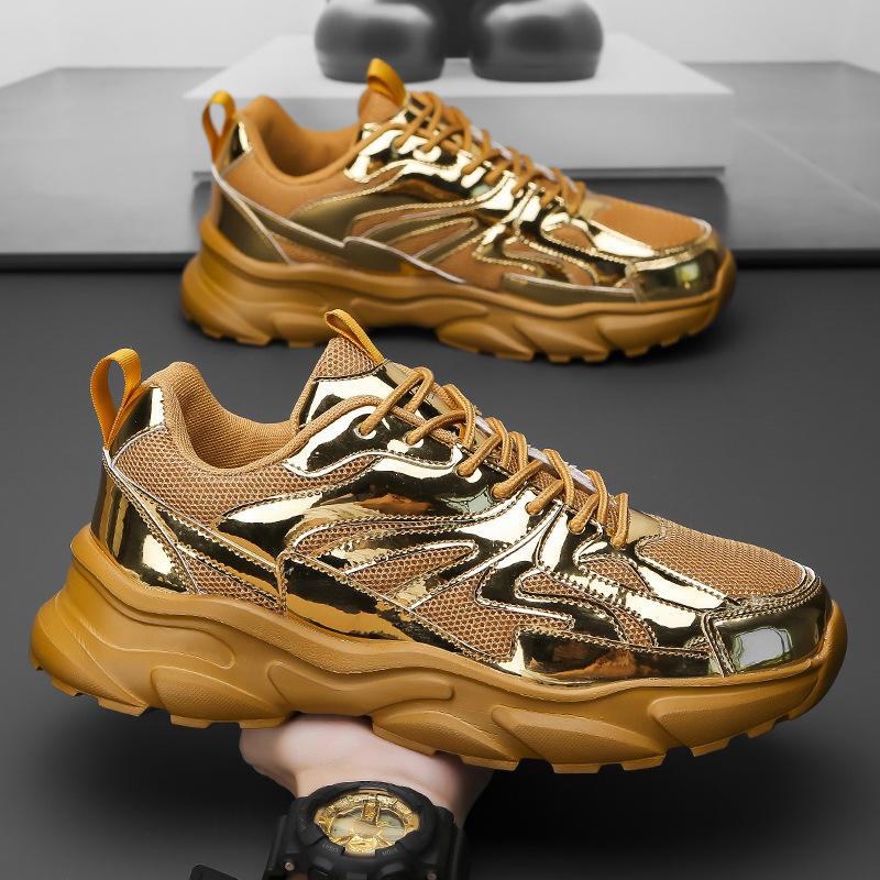 Fashion outdoor lightweight small platform dad shoes men's new autumn heightening, lightweight and breathable sports shoes