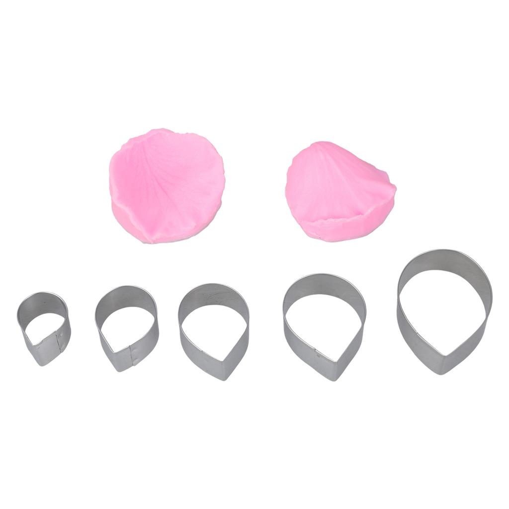 Baking Molds with Stainless Steel Peony Petals Cutter Gumpaste and Chocolate Cake Decorating Mould Kitchen Accessories