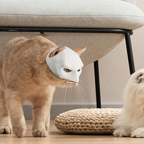 

Yousheng Cat Bat Avenger Face Cushion Cat Bat Cosplay Hat with Ear Openings Party Dress-up Costume Prop for Pet Decoration 9cm