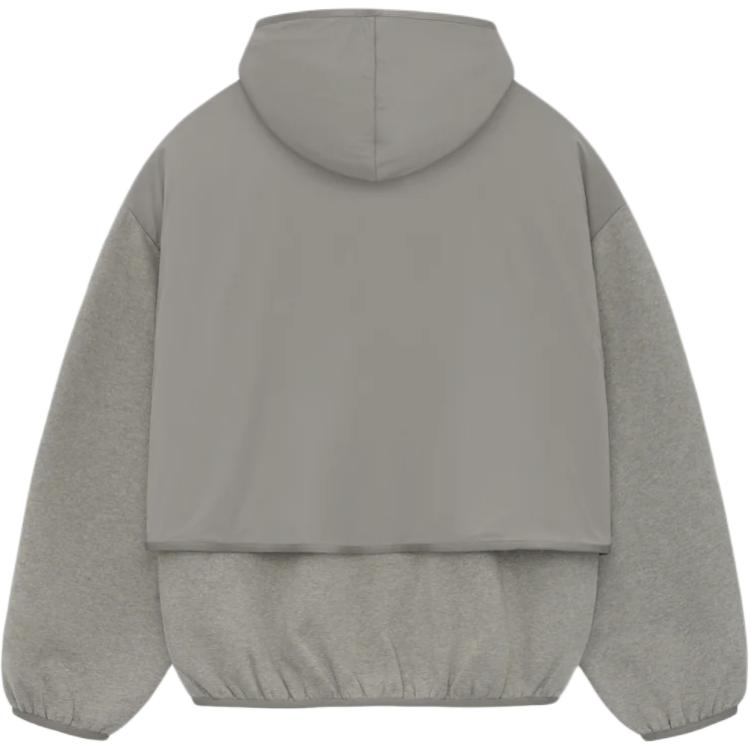 Fear of God Essentials Nylon Fleece Hooded Sweatshirt Dust/Heather Grey Men Tops 202SU244321F