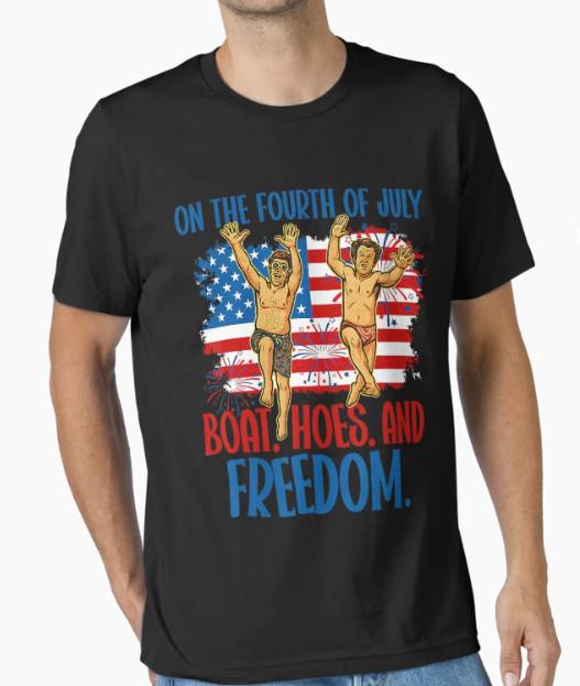 On The Fourth Of July Retro 4Th Of July Funny T-Shirt XL