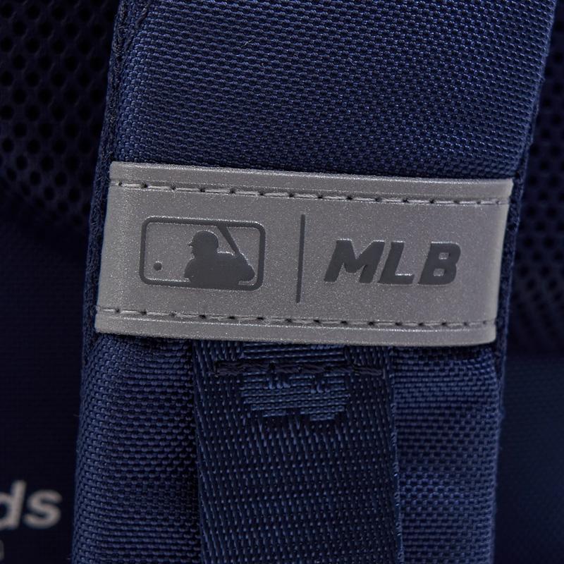New MLB Polyester With Cotton Backpack Men's Marine Blue & Brown 7ABKMD24N-43BGS
