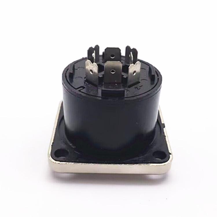 Metal 8-Core Square Seat with Panel Card Faucet Ohm 8-Core Audio Power Amp Connector Female