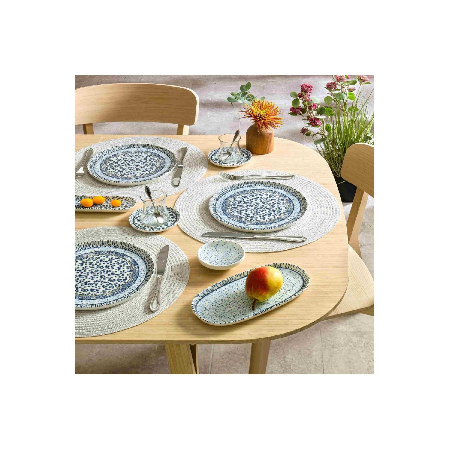 

Набір для сніданку Misty Porcelain з 28 предметів колір синій белл