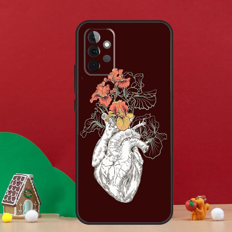 Human Heart Anatomy Case For Samsung Galaxy A54 A06 A16 A26 A36 A56 A53 A32 A52 A33 A13 A55 A35 A15 A14 A34 A17