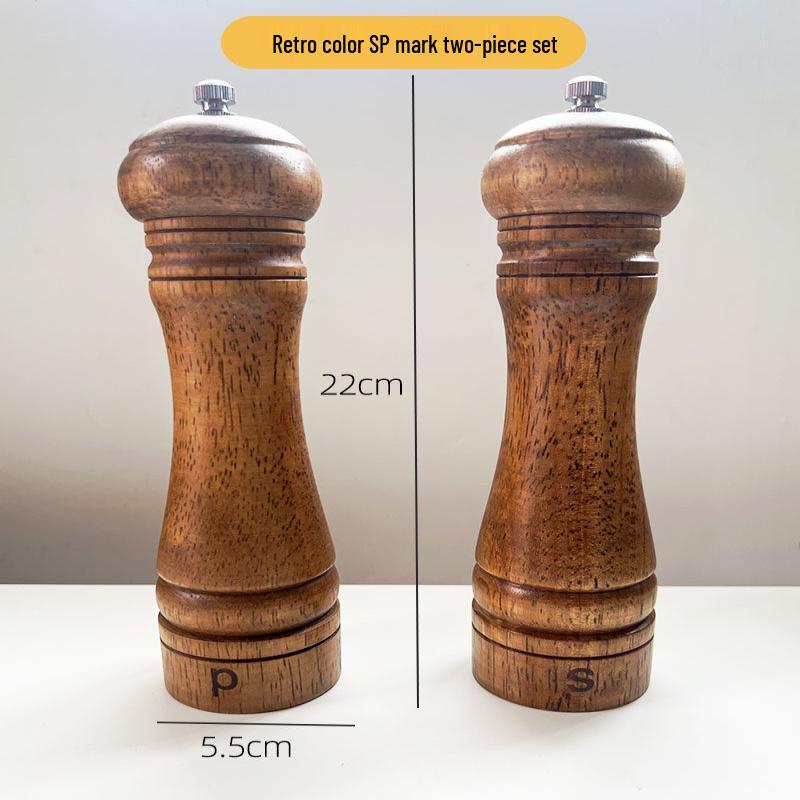 Retro Manual Ceramic Core Pepper & Salt Grinder