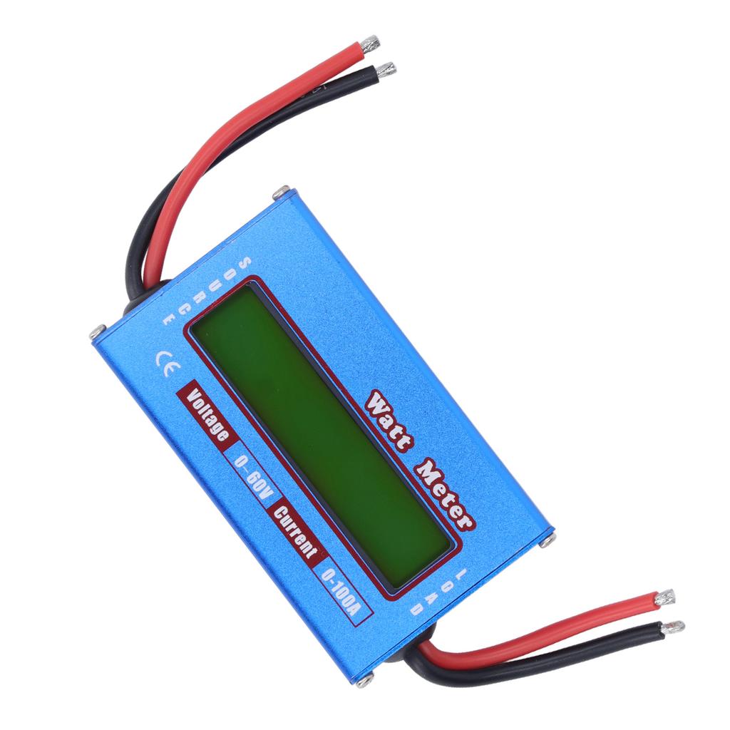 RC Watt Meter Precise Battery Power Analyzer RC Volt Amp Watt Tester with Digital LCD Screen for Solar System
