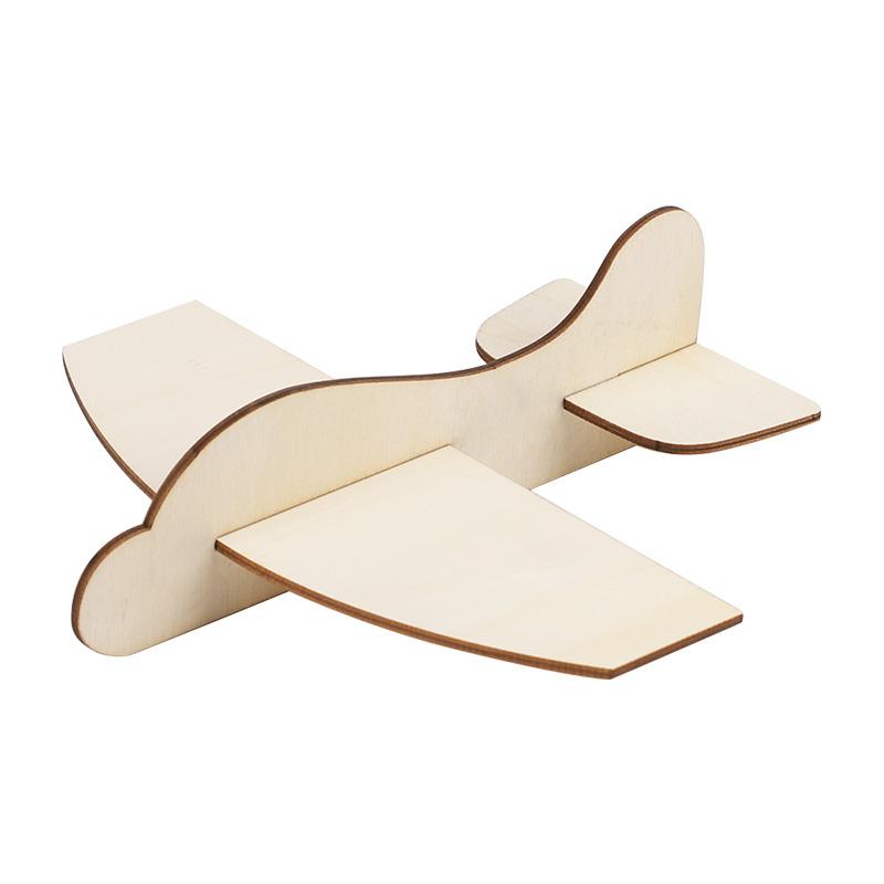 

1/3/5 шт. Деревянный пустой самолет DIY поделки Детская игрушка для рисования Сувениры для дня рождения Рождественский подарок Неокрашенная деревянная модель самолета