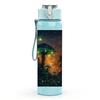 1PC Night Sky House Scenery Print 750ml Color Plastic Sports Water Bottle Leakproof Flip Straw Lid Suitable for Sports Office Home Use