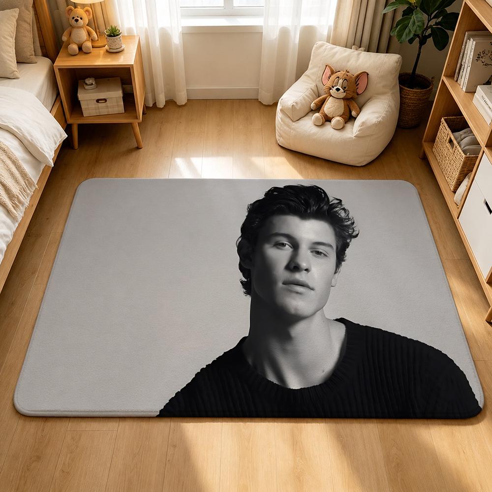 Celebrity-Shawn MendesS Floor Mat Shower Foot Mat, Bedside Carpet, Entrance Absorbent Doormat, Soft Non-Slip