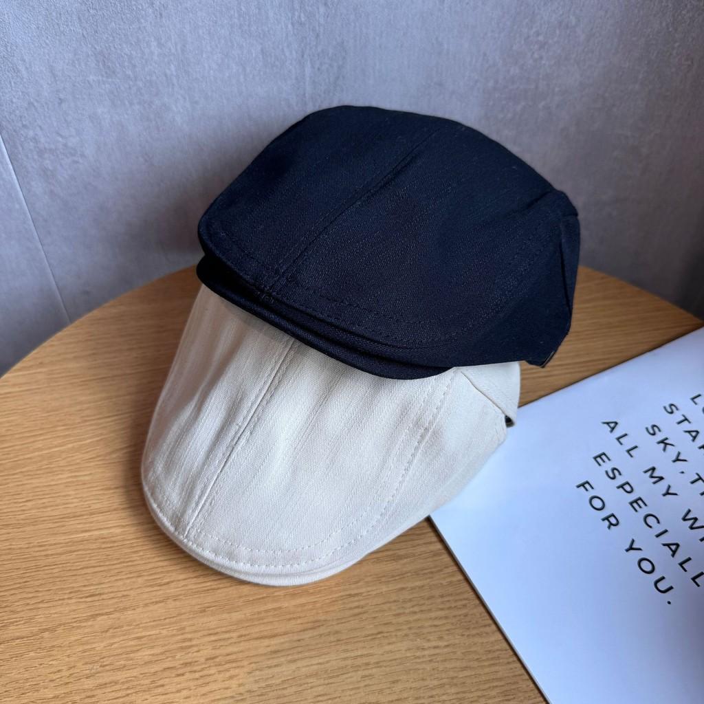Retro English Elegant Beret With Short Brim And Solid Color Design Outings For