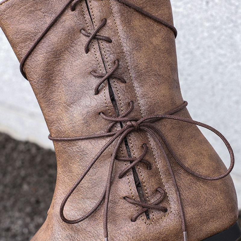 Women's Flat-bottomed Short Boots Autumn and Winter New Comfortable Large-size Casual Short Boots