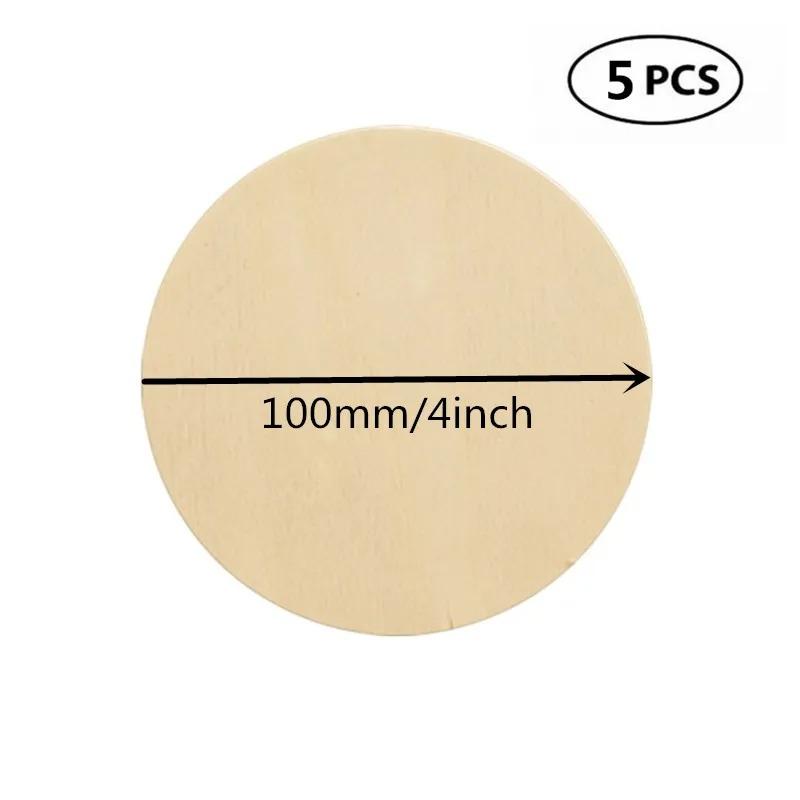 

5pcs 100mm 4inch Unfinished Natural Wood Slices Craft Wood Kit Circles Crafts Christmas Ornaments DIY Crafts 100mm(3.94inch)&2mm
