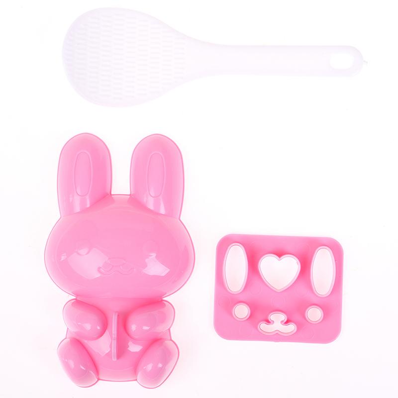 

3шт Diy милый инструмент для сэндвича с улыбкой, суши, нори, рисовая форма, резак для декора, производитель бенто розовый