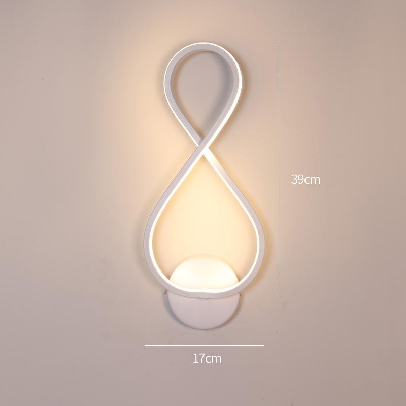 Простой современный светильник для спальни, детской комнаты, фон для спальни, настенный светильник, прикроватный светильник для гостиной, коридора белый