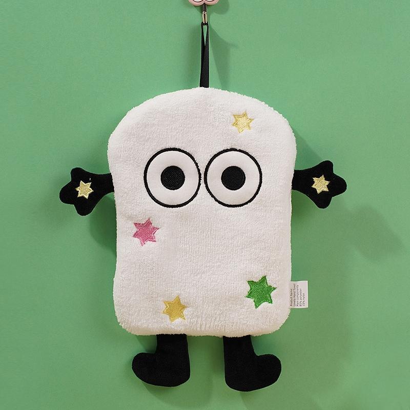 Cute Cartoon Hand Towel Hanging Towels Double-thickness Hand Towels for Bathroom Kitchen Interesting Children's Towels
