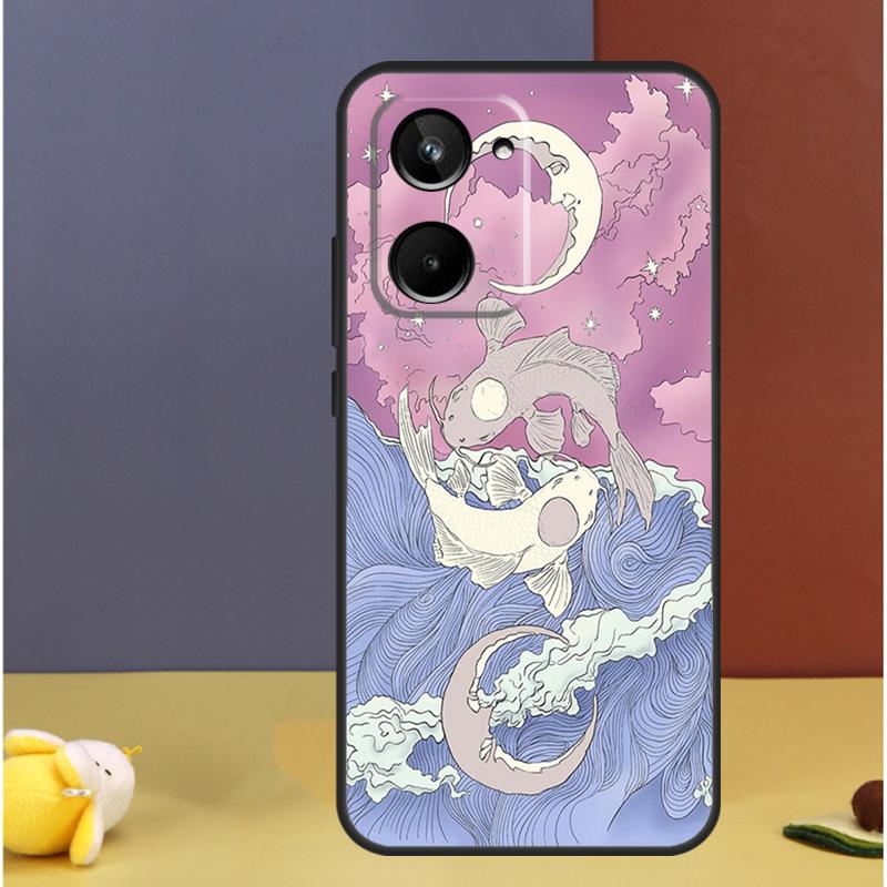 Koi Fish Yin Yang For Realme GT7 Pro GT6 C61 C67 C63 C71 C55 C51 C65 C53 C75 10 11 12 13 14 15 Pro Plus Case