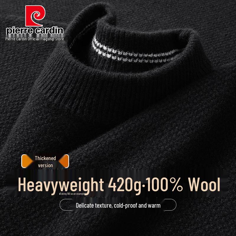 Pierre Cardin Men's 100% Lambswool Crew Neck Sweater