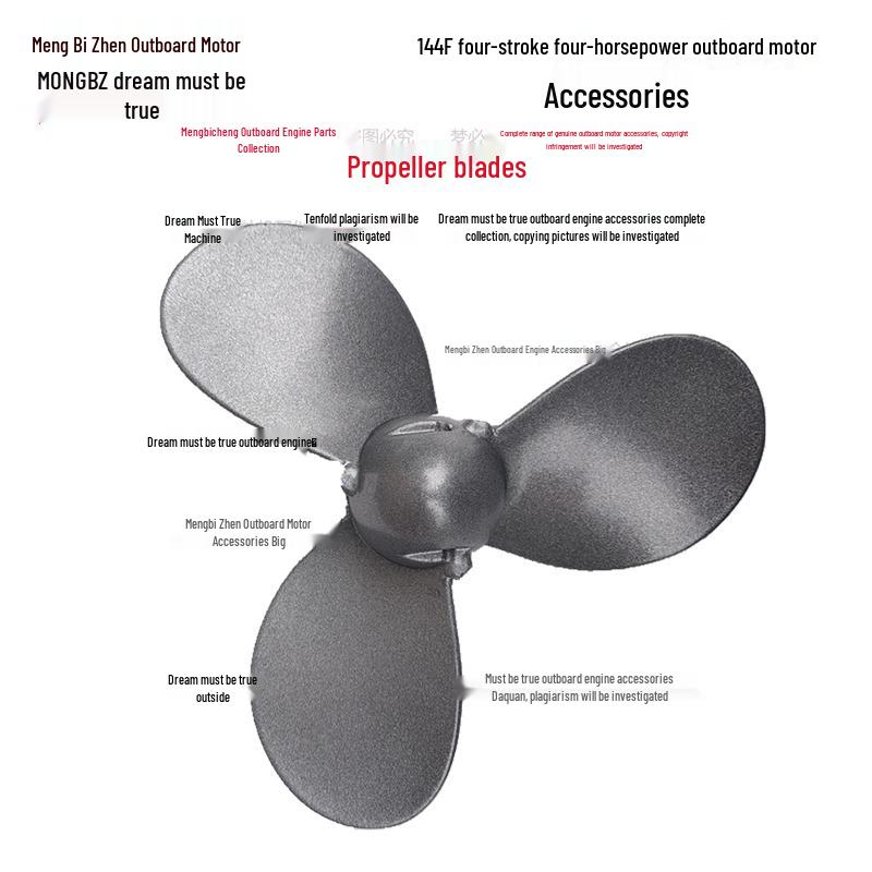 Four-Stroke 4HP Outboard Motor Parts: Propeller, Carburetor, Starter, Throttle Cable, Gearbox, Clutch, Cylinder