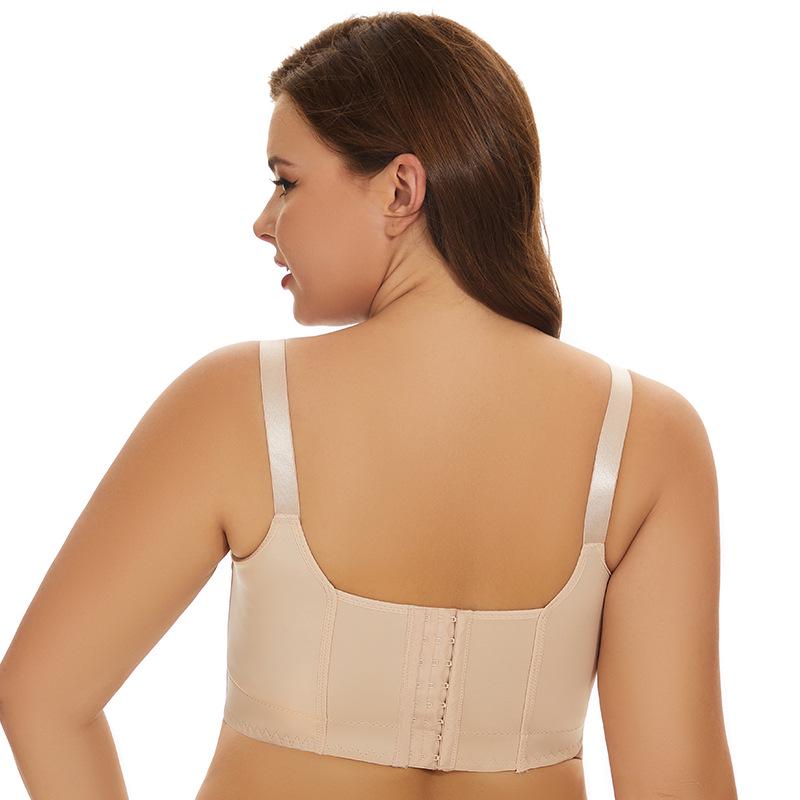 Plus Size Seamless Support Bra: Anti-Sag, 8-Row Adjustable, Shaping, Side Support for Women