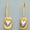 Vintage Gold Color Metal Carving Heart Earrings Geometry Oval Long Dangle Earrings for Women Jewelry