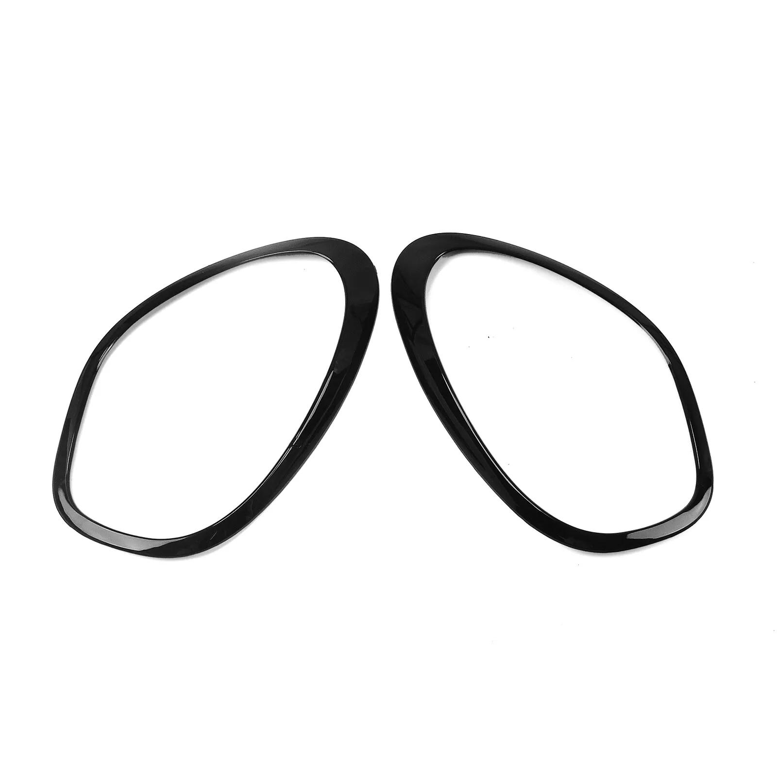 For Mini Cooper R60 Countryman 2011-2016 Gloss Black Car Headlight Ring Bezel Trim Surround Cover Taillight Frame Trim Kit 1pair Front