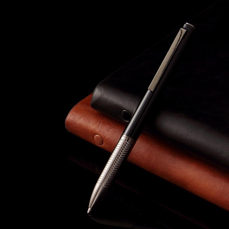 Metal Plated Rotating Ballpoint Pen, Business Advertising Gift, Oil Pen, Ballpoint Pen, Signature Pen, School Office Supplies