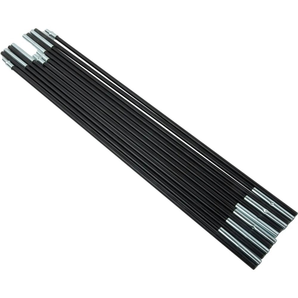 2Pcs Adjustable Camping Repair Accessories Black Tent Pole Replacement Kit Outdoor
