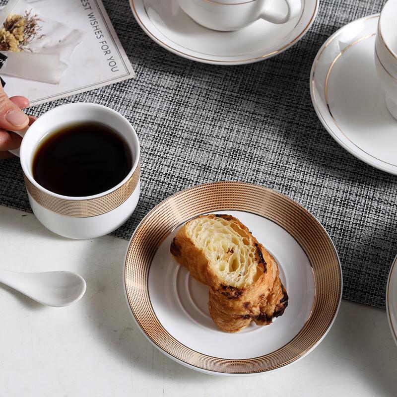 Shangqi Simple Ceramic Coffee Cup and Saucer Set