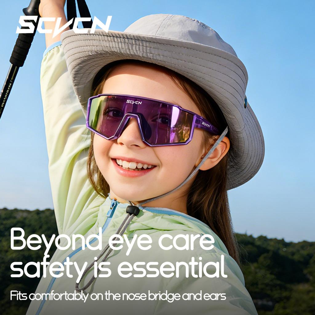 SCVCN Kids Proctive Glasses Sports Sunglasses UV400 Boy Baseball Glasses Cycling Outdoor Eyewear Running Hiking Sunglasses 2026