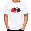 Personalized Printed T-shirt Short Sleeved Men's T-shirt Animal Print Straight Tube for Teenagers