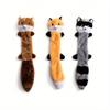 Hollypet 1pc Pet Plush Squeaky Toy, Raccoon & Squirrel Shaped Chew Toy, Durable Dog/Cat Teething And Biting Toy For Self-Play And Training