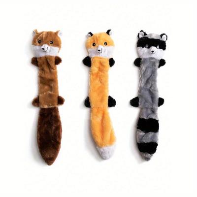 Hollypet 1 יחידה צעצוע פלושי נושך לחיות מחמד, בצורת דביבון וסנאי, צעצוע לעיסה עמיד לקידוח שיניים ונשיכה לכלבים/חתולים, למשחק עצמי ולאימון
