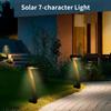 Moderne Geometrische Solarpfadleuchten, 7-förmige Außen-Gartenlampe - Wasserdicht, Warmweiße LED, für Hof, Auffahrt, Rasen Dekoration, Einfache Installation