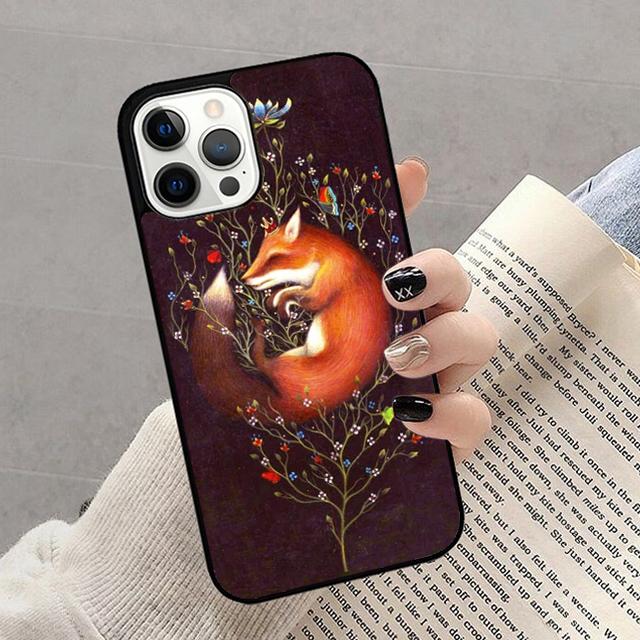 Autumu Fox clever vignette Phone Case Cover for iPhone 16 15 12 mini 11 13 14 Pro Max SE 2020 Apple 6S 7 8 Plus Coque