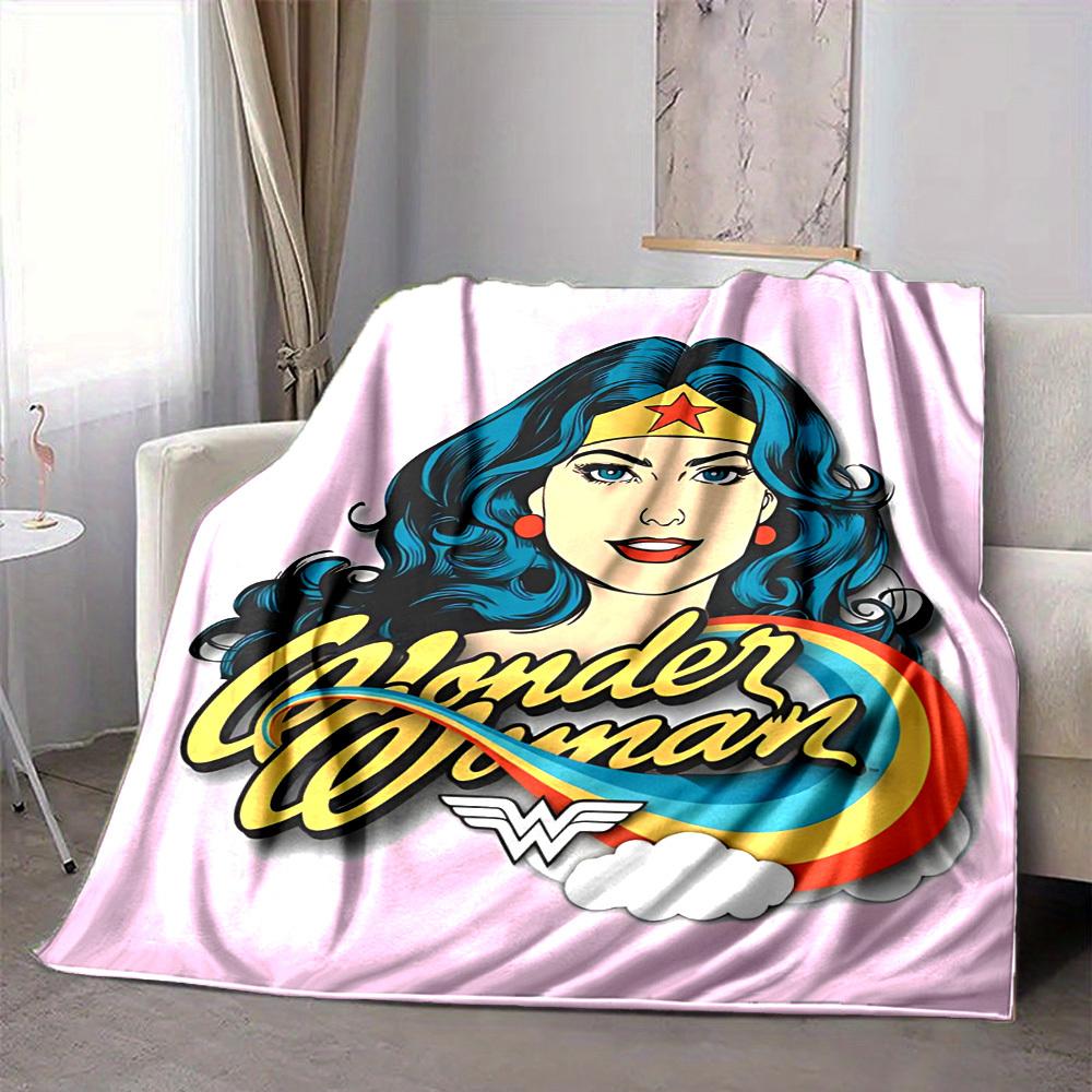1ks Wonder Woman, Superhrdinská deka Polyesterové vlákno, Celoroční pohodlí na pohovku, Postel, Kancelář, Auto, Kempování Ideální domácí dekorace a dárek, Pohodlí v kanceláři