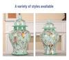 Vaso Moderno in Ceramica di Porcellana Blu e Bianca per Composizioni Floreali - Ornamento per la Decorazione della Casa per Soggiorno o Mobile TV