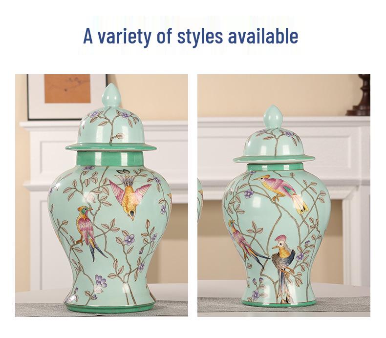 Vaso Moderno in Ceramica di Porcellana Blu e Bianca per Composizioni Floreali - Ornamento per la Decorazione della Casa per Soggiorno o Mobile TV