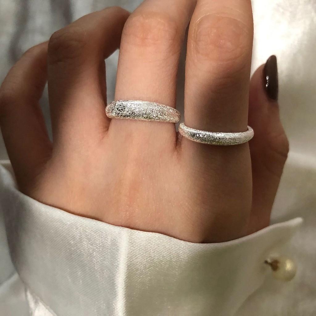 Starry Fashionable Silver River Ring For Women With Eyecatching Shimmer In Adjustable Design