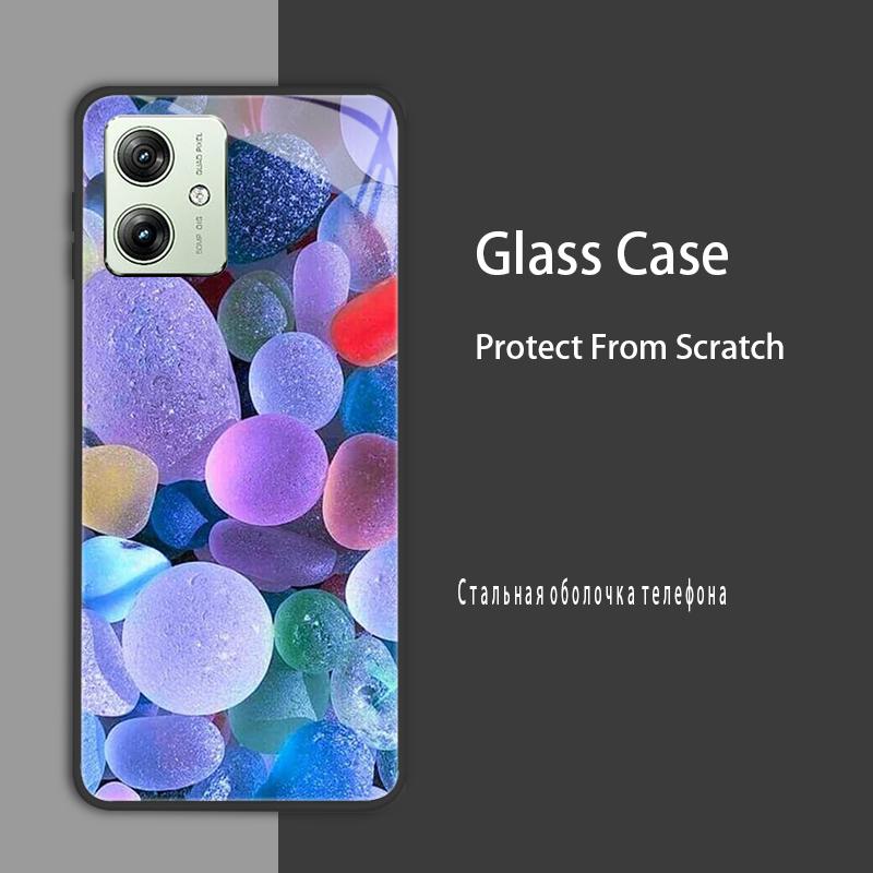 

Для чехла Moto G85 5G G55 Чехол из закаленного стекла Жесткий чехол для Motorola Moto G75 G45 G35 G84 G 55 5G G 85 Защитные чехлы Coques Capa Moto G55 5G