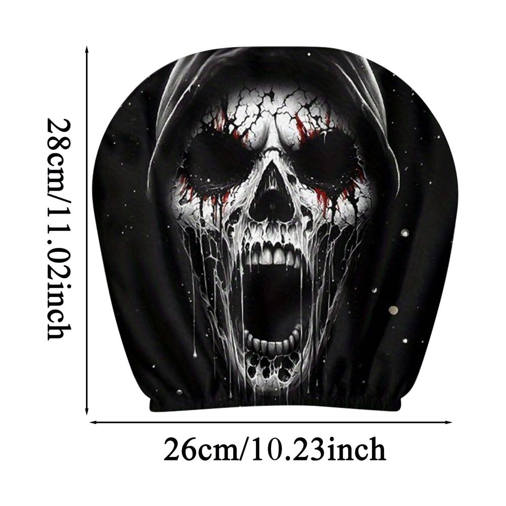 

Head Rest Cover For Car Funny Car Seat Full Face Cover 2 Pieces Reusable Automotive Accessories Interior Halloween Decorations чорний