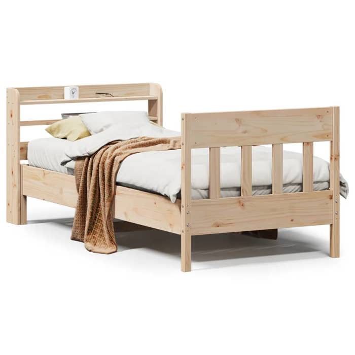 VidaXL Bed Frames Without Mattress 75x190 Cm Solid Pine Wood 3307029