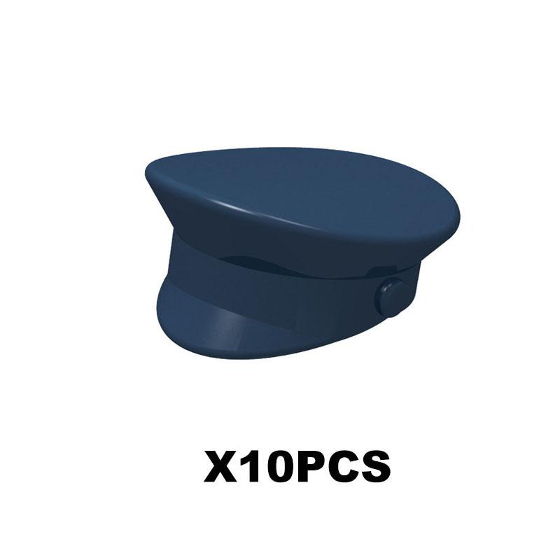 Military Building Blocks Accessories Soldier Figures Soviet Helmets Guard Hat Navy Pirate Firefighter Army Hats Mini Bricks Toys
