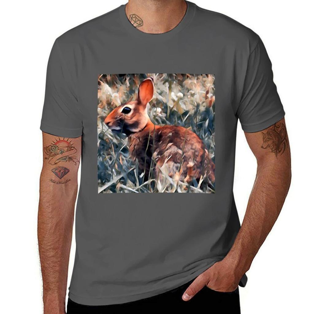 Woodland Bunny Rabbit Tshirt Unisex T Shirt Cotton 100 Anime T Shirts Oversize Tshirt